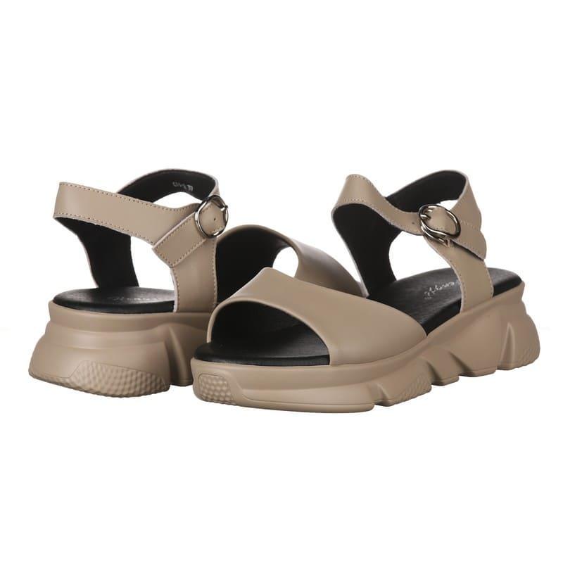 Босоножки женские Hengji G16-2 кожаные р. 36 Бежевый (30035)