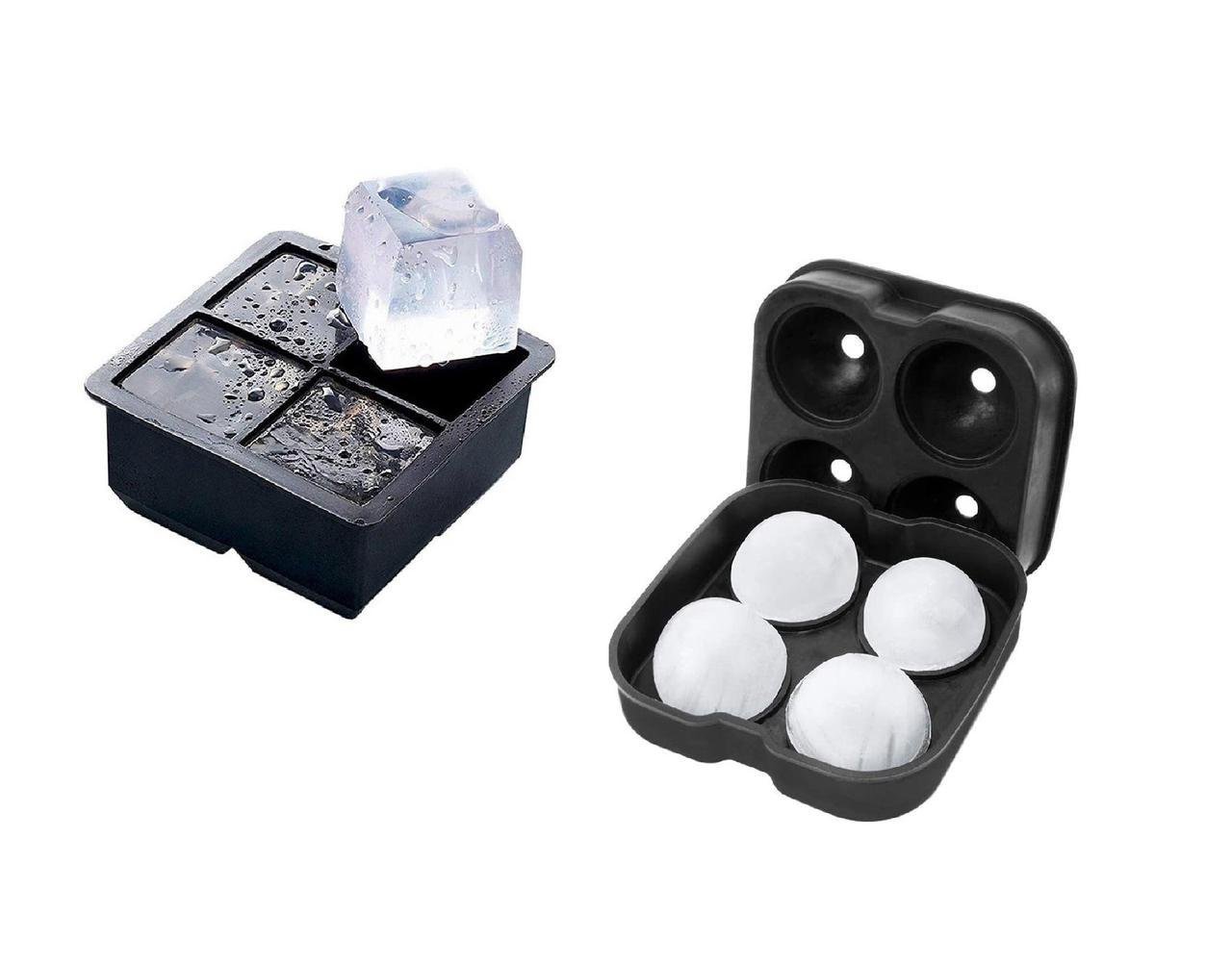 Набір форм для льоду силіконових Куб та Куля 4 комірки (НР051348-51354)