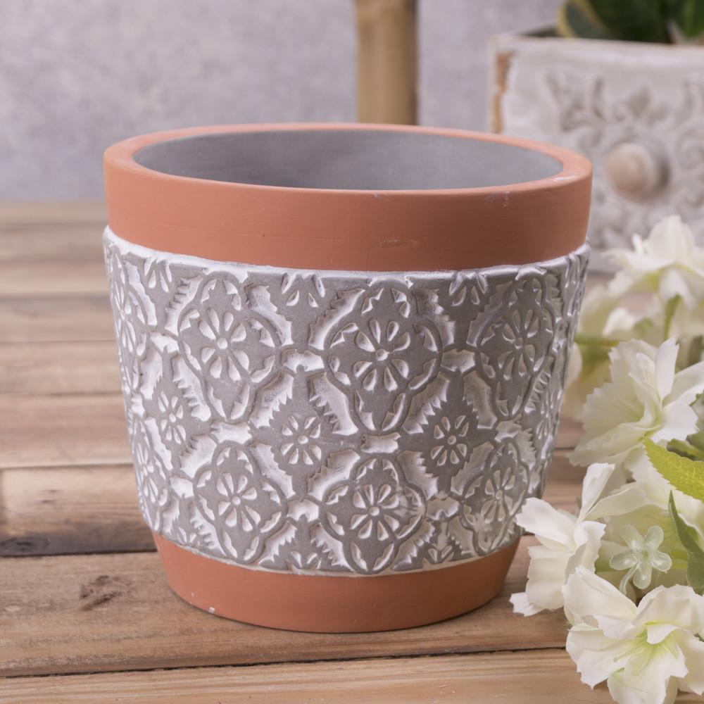 Кашпо бетонное большое 12 см (157-2)