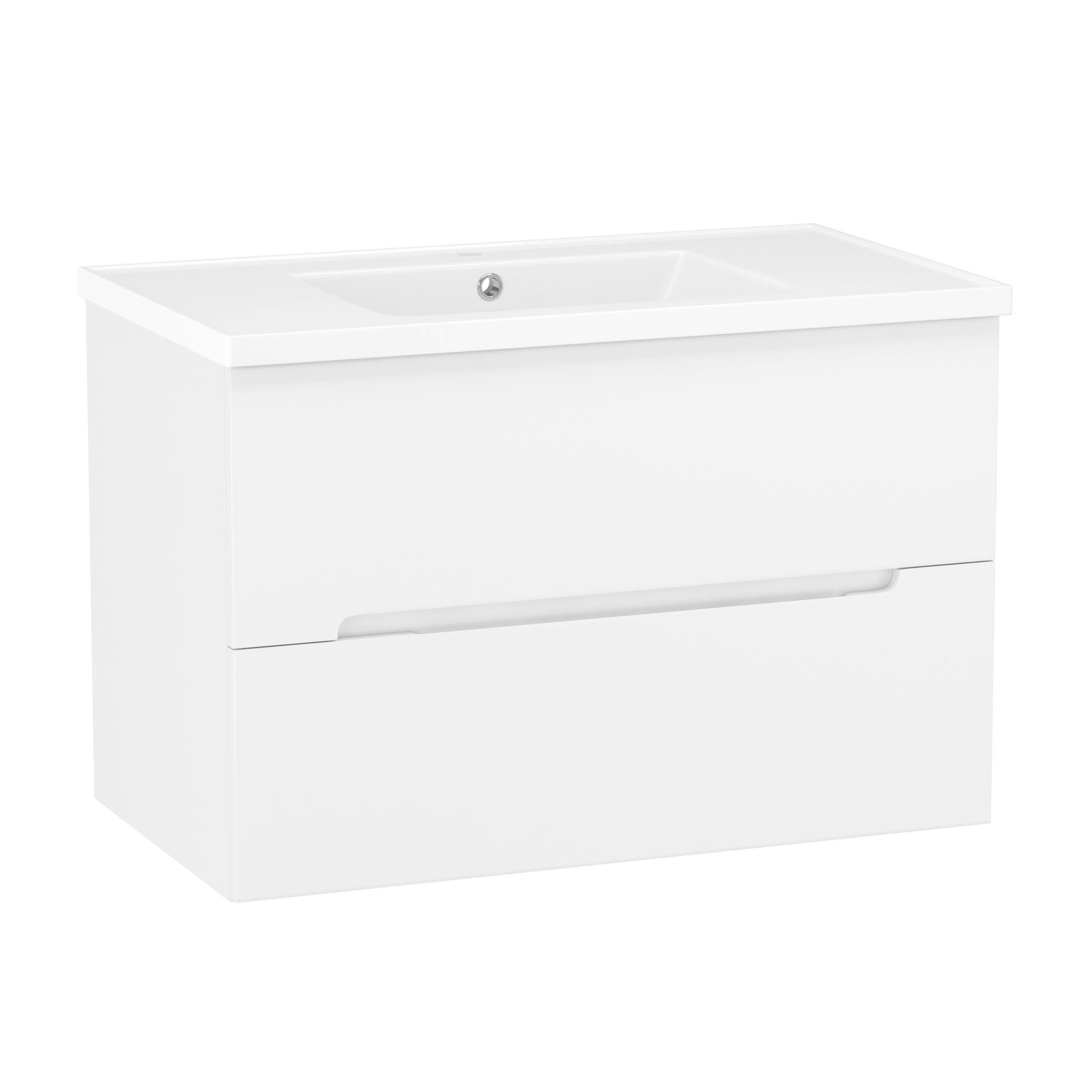 Тумба с умывальником подвесная Imprese ELIO u08507703FJ 80x54,8x46,5 см Белый (233815)