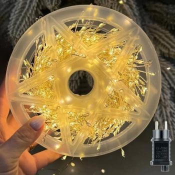 Гірлянда Мішура з пультом 100 м 220В Білий теплий/Срібний дріт (8763452) - фото 3 Гірлянда Мішура з пультом 100 м 220В Білий теплий/Срібний дріт (8763452) - фото 3