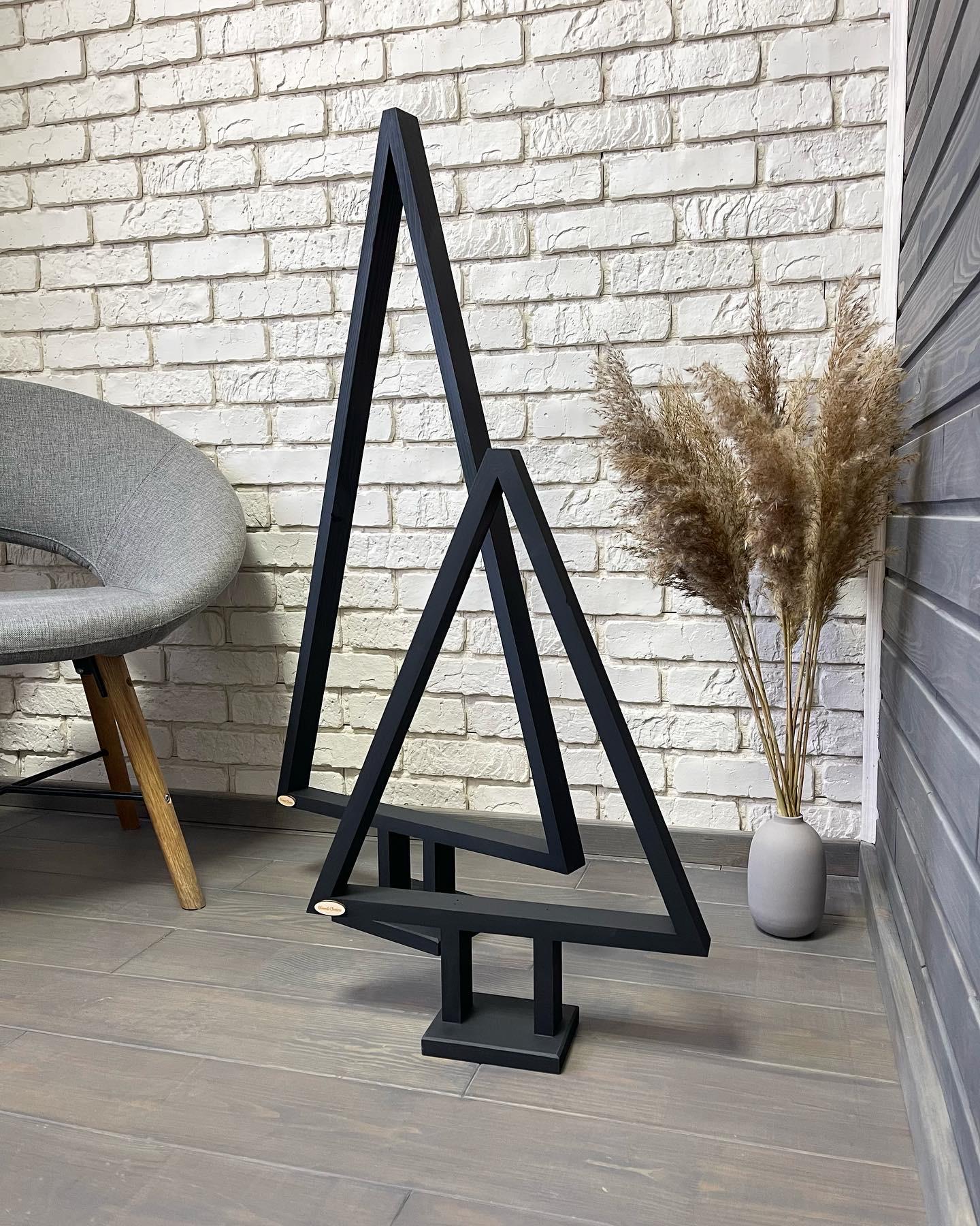 Елка деревянная эко 40х60 см Черный - фото 3 Елка деревянная эко 40х60 см Черный - фото 3