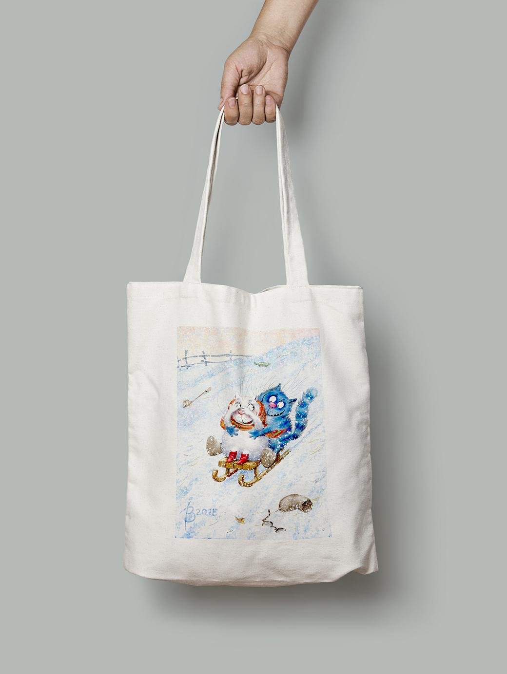 Эко-сумка шопер Скатиться с горки с любимой