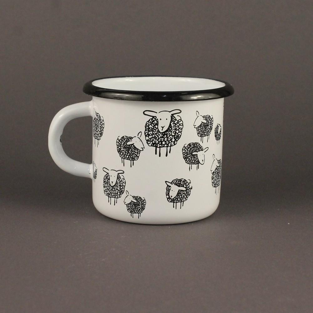 Кружка емальована Enamel mug з принтом Полонина 400 мл Білий - фото 3