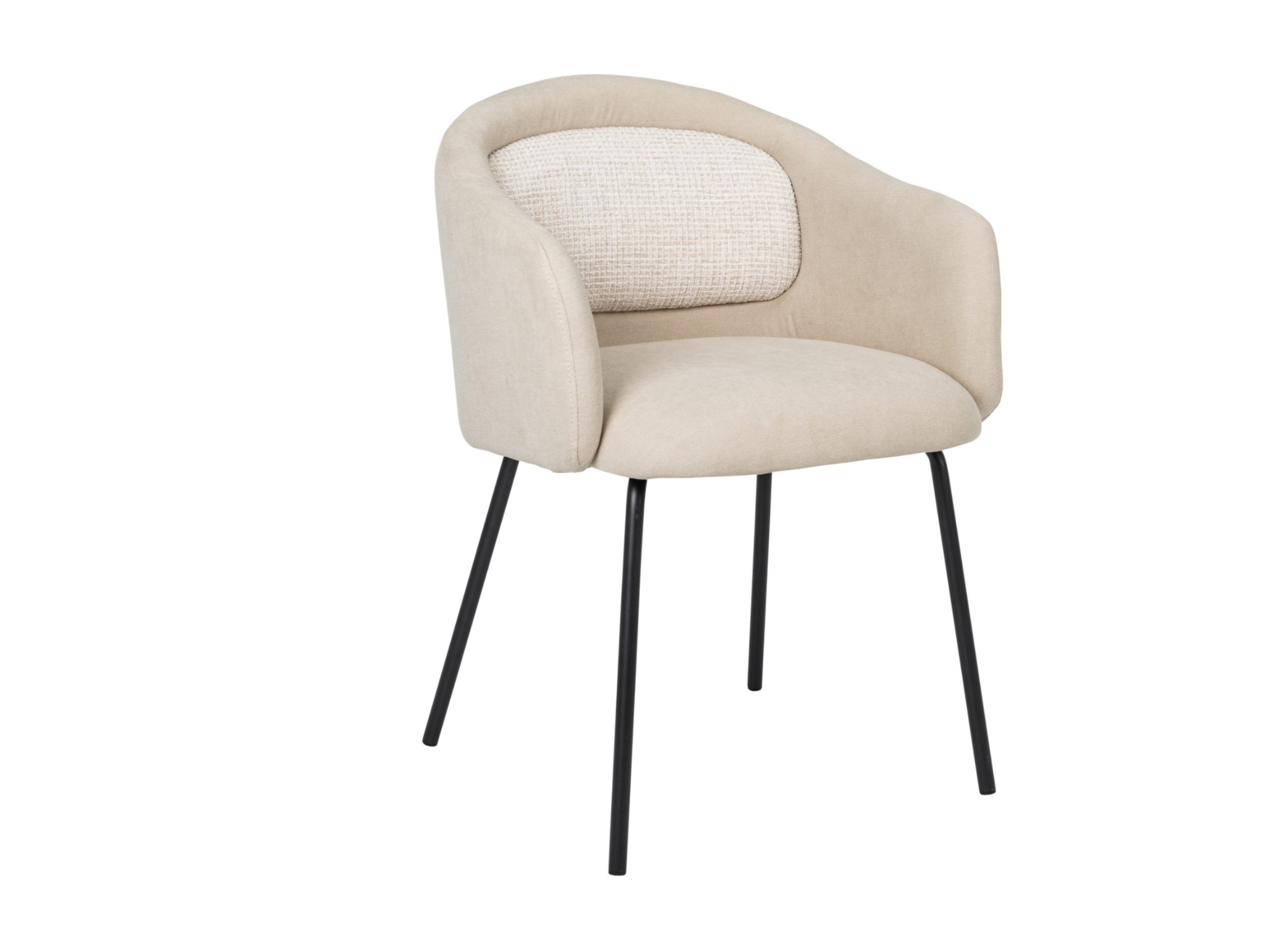 Стілець обідній Vetro Mebel Кокосове молоко/Чорний (M-242) - фото 1 Стілець обідній Vetro Mebel Кокосове молоко/Чорний (M-242) - фото 1