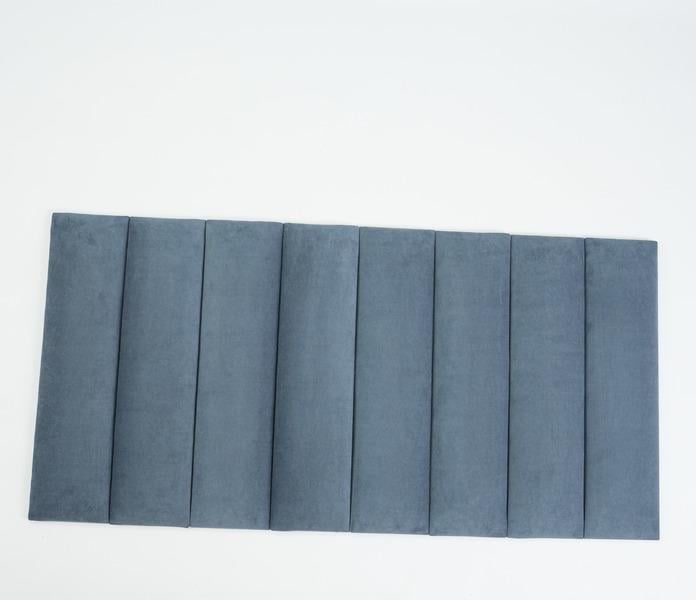 Стеновая панель самоклеящаяся мягкая Soft Pan велюр 15x90х3,7 см матовый Джинсовый (159003)