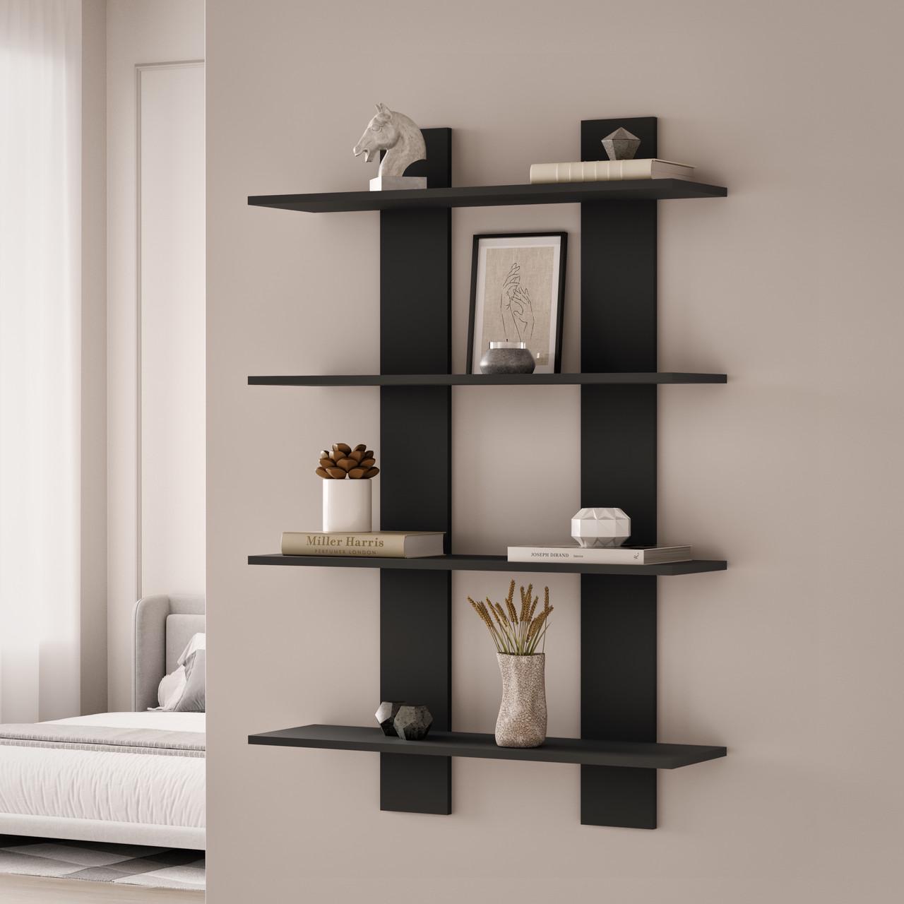 Полка настенная NP-09 590х164х886 мм Антрацит