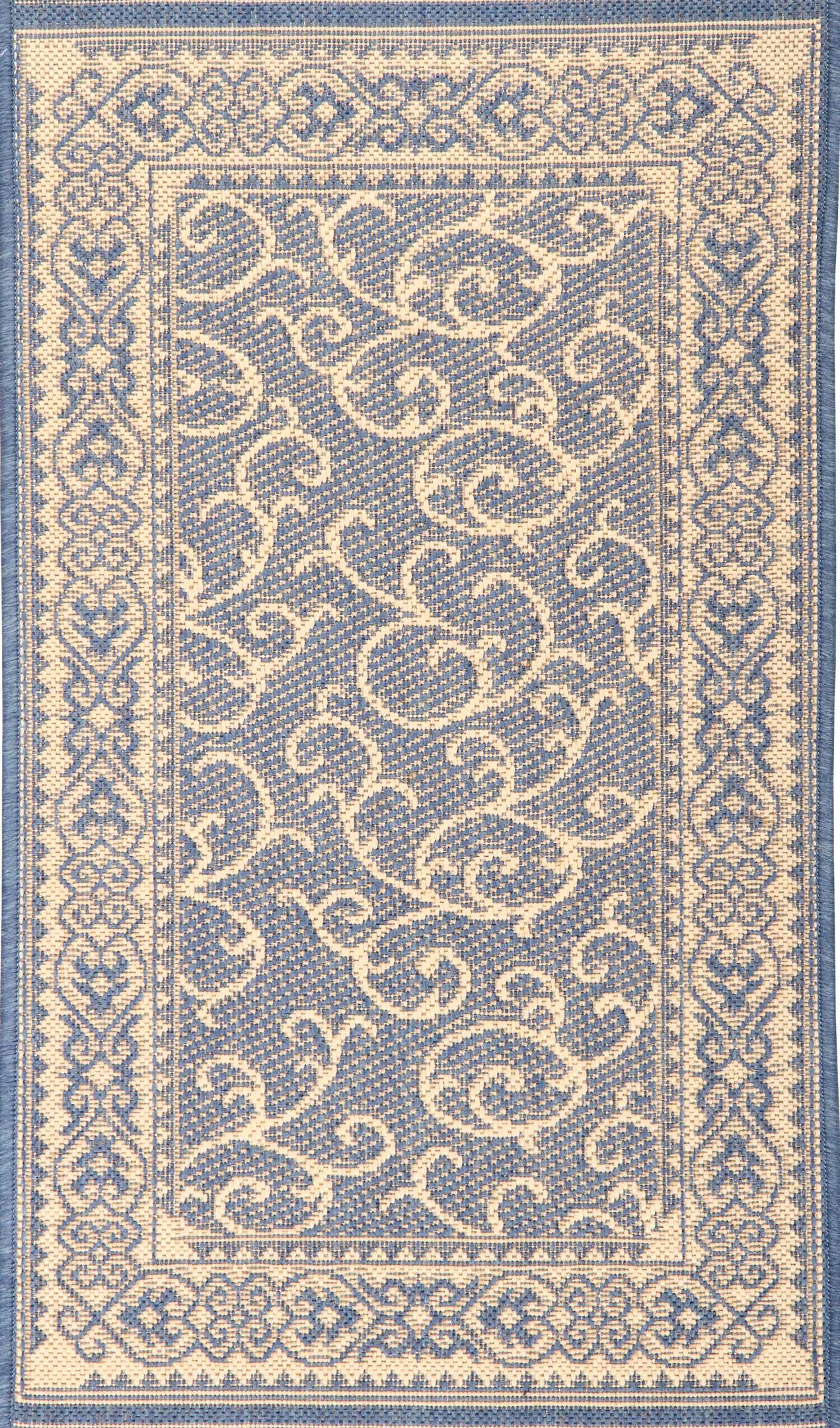 Ковер безворсовый Karat Naturalle 1918/410 0,60x1,00 м прямоугольный Голубой (00-00004547)