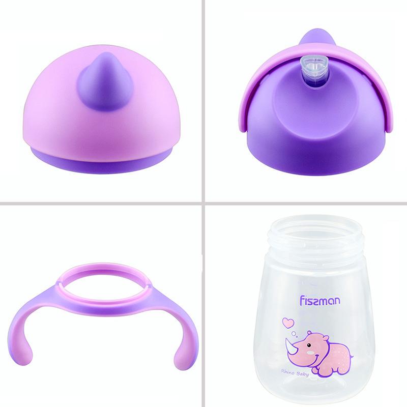 Бутылочка детская Fissman Babies Носорог с ручками 260 мл - фото 3 Бутылочка детская Fissman Babies Носорог с ручками 260 мл - фото 3
