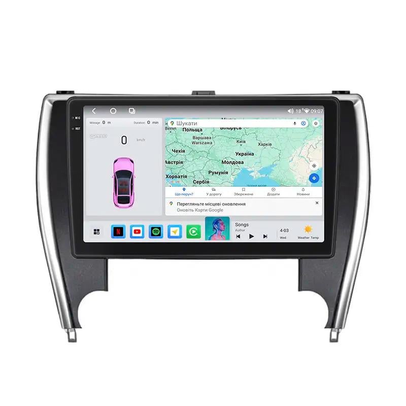 Автомагнитола штатная Lesko для Toyota Camry USA VII XV50 Рестайлинг 2015-2017 4/64 QLED CarPlay 360 Prime 10" (32467945)
