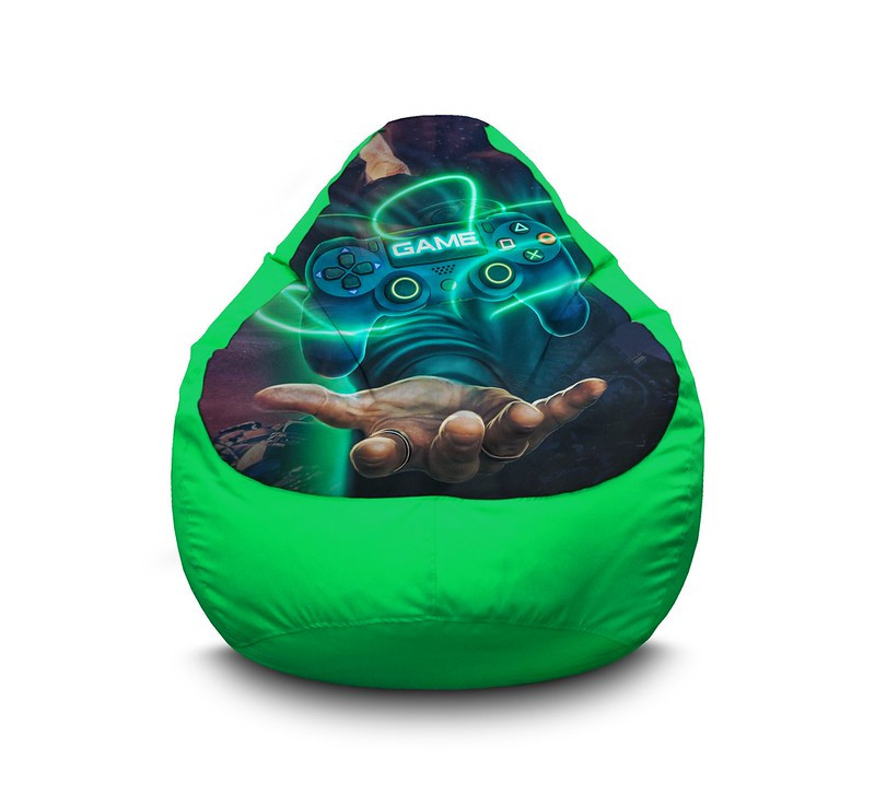 Кресло мешок iPuff Джойстик Оксфорд XL 80x110 см Зеленый