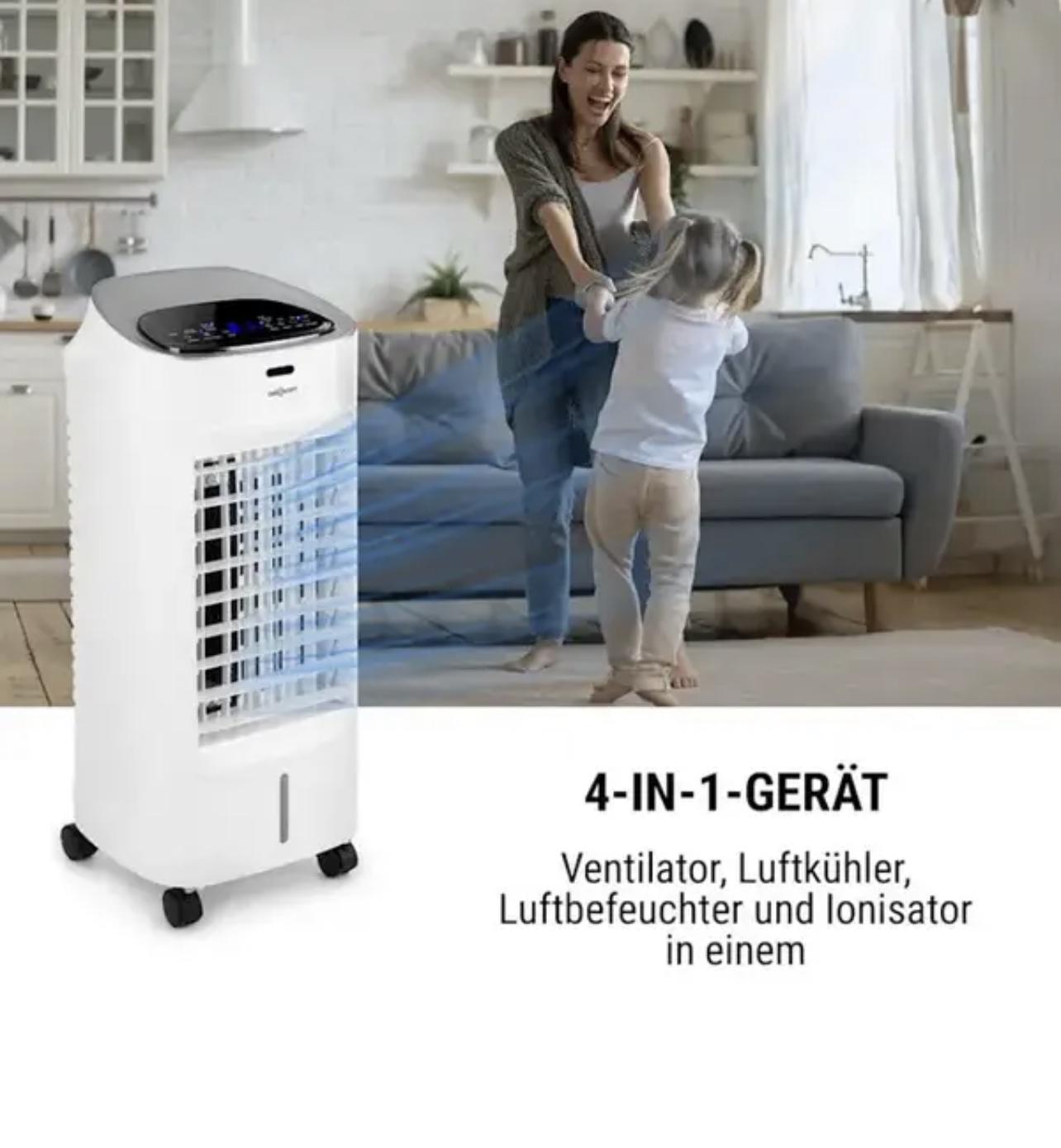 Вентилятор-охолоджувач OneConcept Coolster 4в1 з іонізацією (10032347) - фото 4 Вентилятор-охолоджувач OneConcept Coolster 4в1 з іонізацією (10032347) - фото 4