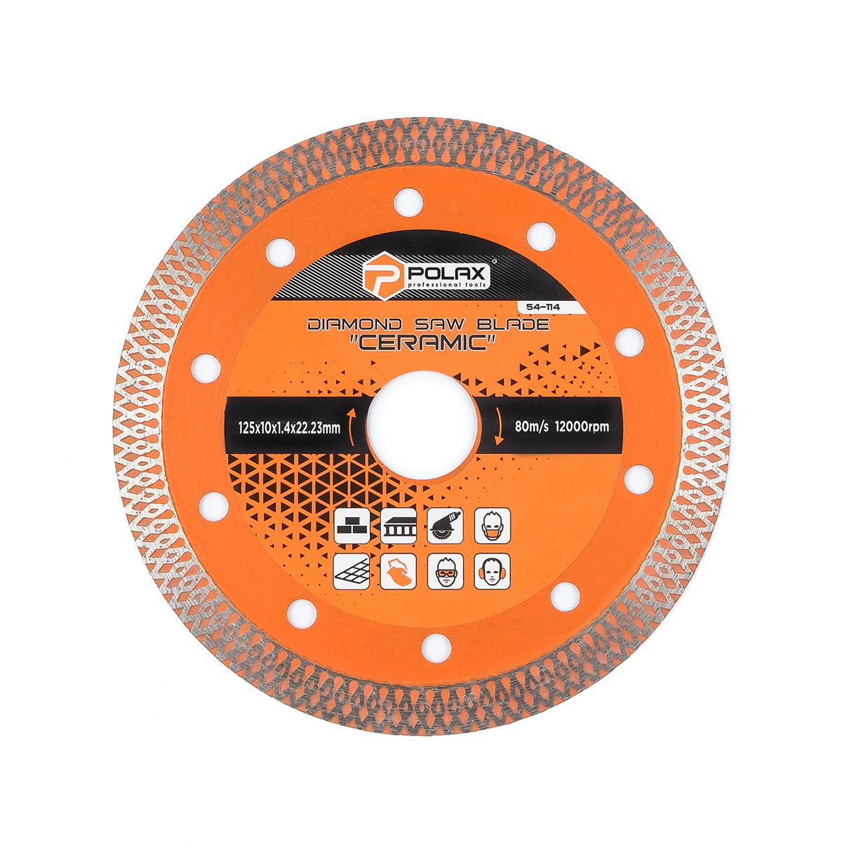 Диск відрізний алмазний Polax Ceramic 125x1,4x22,23 мм (54-114) Диск відрізний алмазний Polax Ceramic 125x1,4x22,23 мм (54-114)