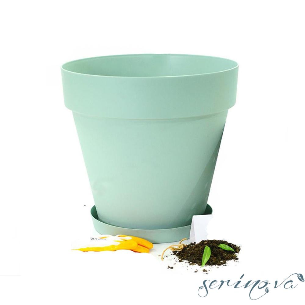 Горшок для цветов Serinova Yali 46 л Зеленый - фото 2 Горшок для цветов Serinova Yali 46 л Зеленый - фото 2