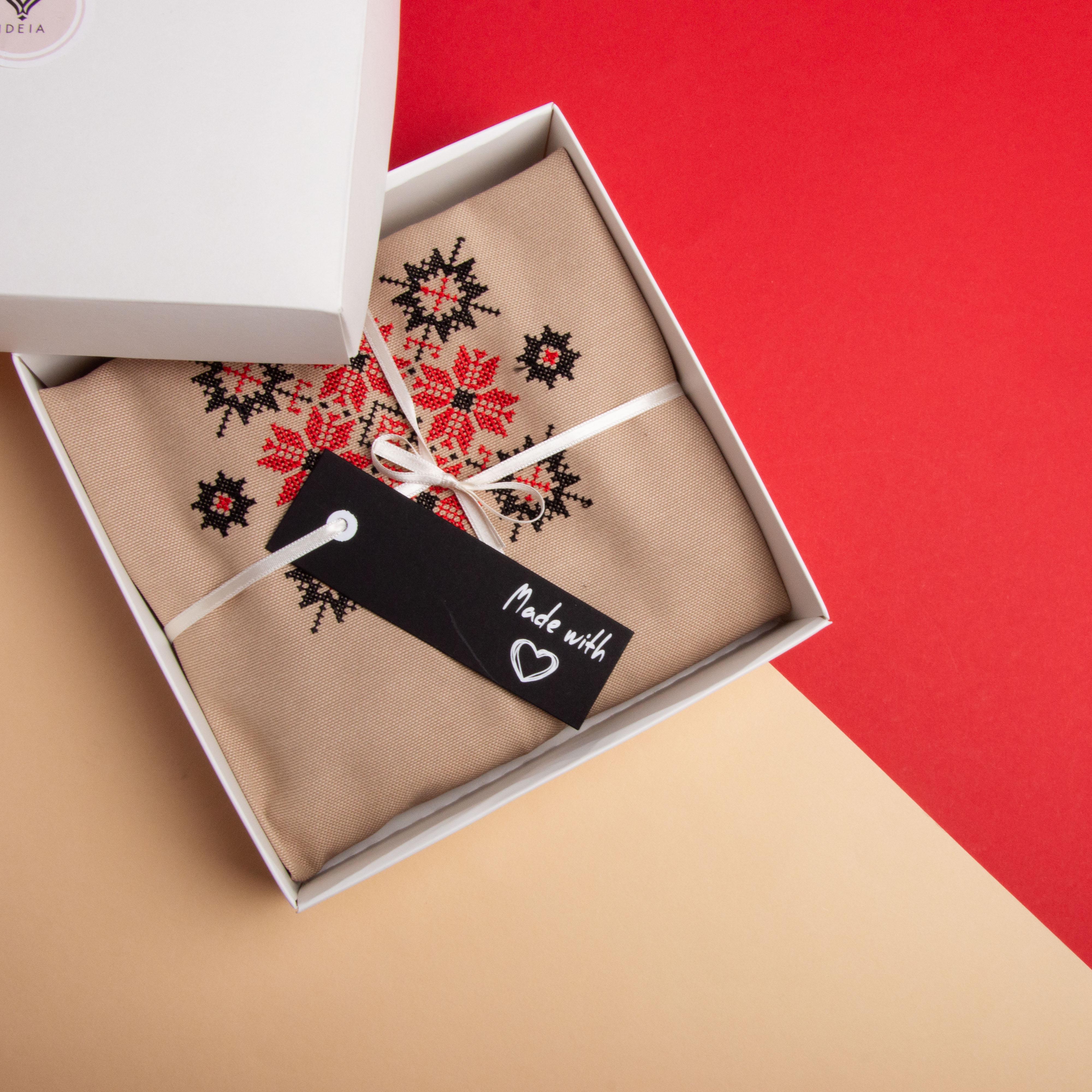 Фартук с этно вышивкой и карманом водоотталкивающий Бежевый (25645) - фото 9 Фартук с этно вышивкой и карманом водоотталкивающий Бежевый (25645) - фото 9