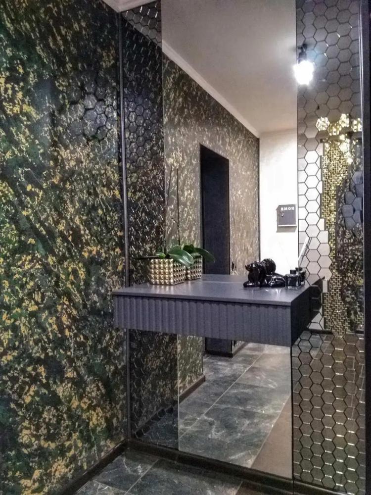 Мозаика зеркальная Decor Stone Hub Zs-hex-G шестиугольник для оформления каминов 304x303 мм Графитовый (004177) - фото 7 Мозаика зеркальная Decor Stone Hub Zs-hex-G шестиугольник для оформления каминов 304x303 мм Графитовый (004177) - фото 7