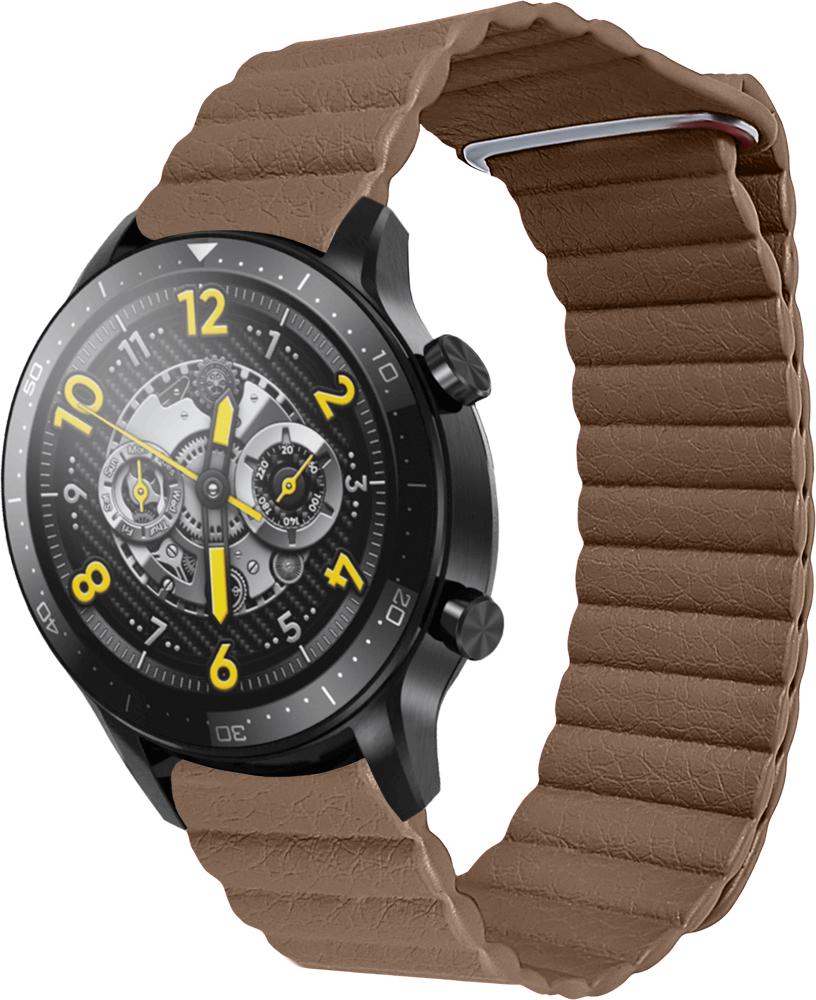 Ремінець шкіряний Genis для Realme Watch S Pro Brown (26526-30)