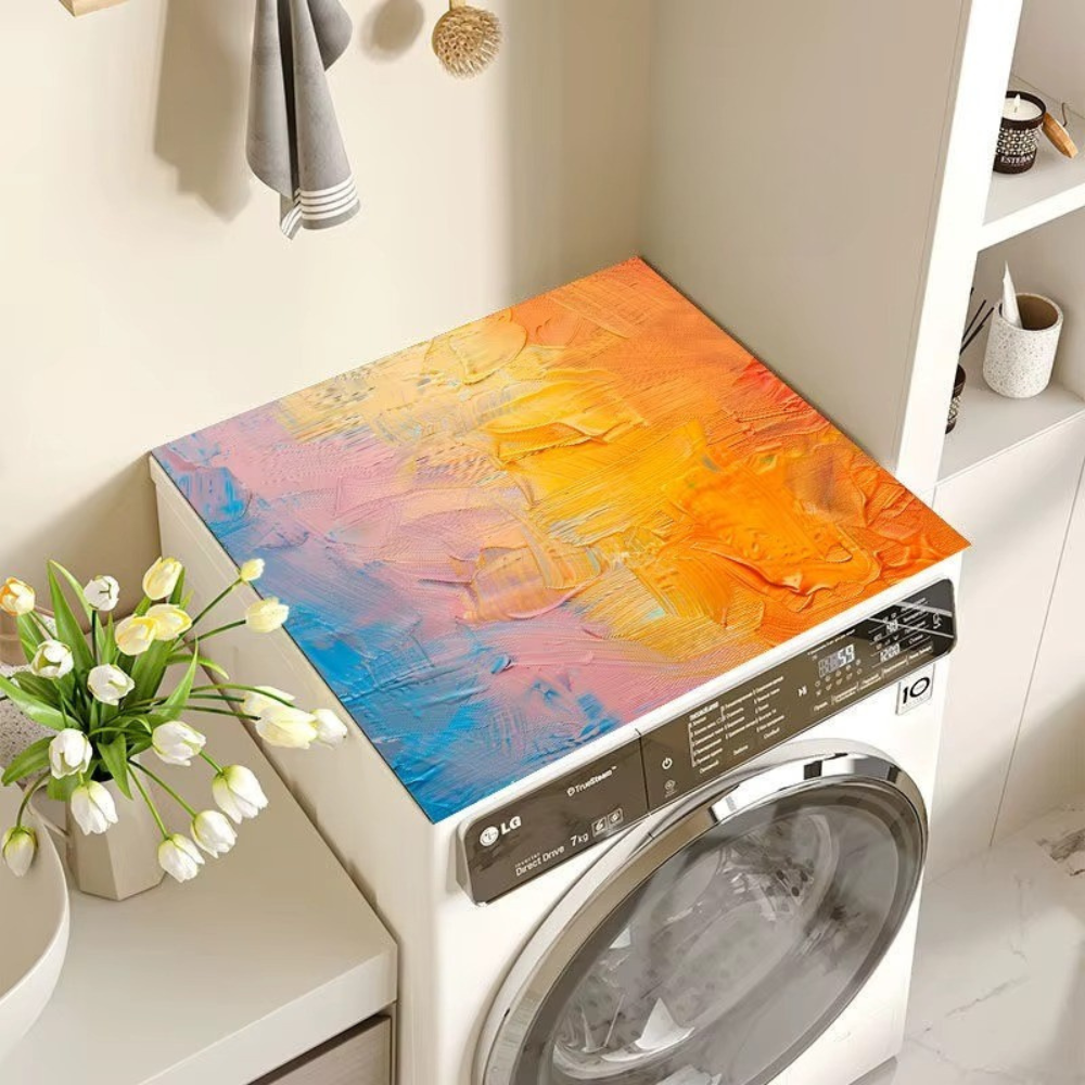 Коврик на стиральную машину Солнечный закат защитный влагопоглощающий резиновый пылезащитный квадратный 60х60 см Коврик на стиральную машину Солнечный закат защитный влагопоглощающий резиновый пылезащитный квадратный 60х60 см