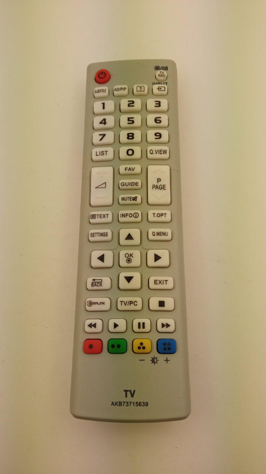 Пульт для LG AKB73715639 TV (16524)