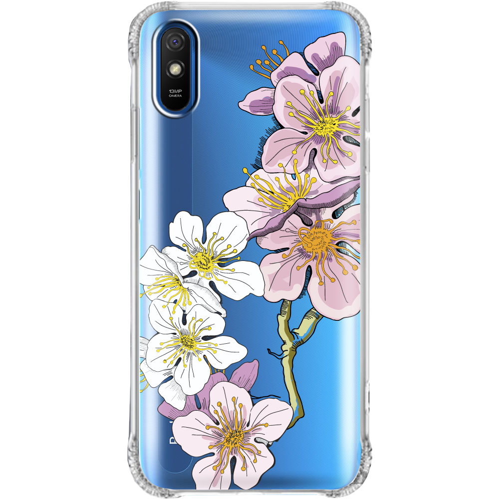 Чехол BoxFace Xiaomi Redmi 9A Cherry Blossom Прозрачный противоударный силикон (40304-cc4-940304)