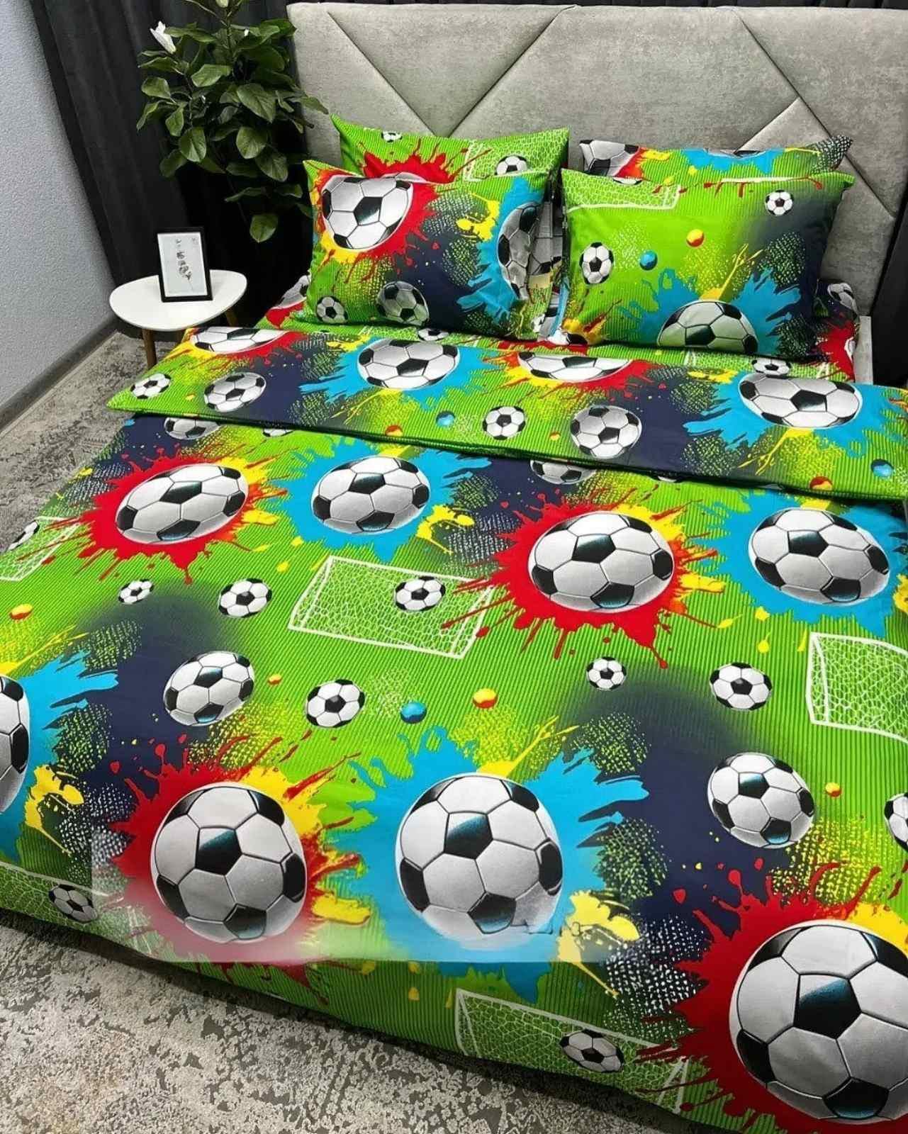 Комплект дитячої постільної білизни Gold Lux Футбол полуторний бязь 150x220 см (29739570)