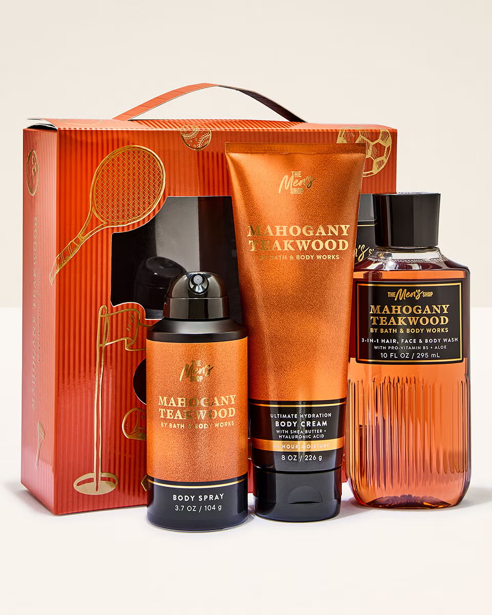 Мужской парфюмированный набор Bath & Body Works Mahogany Teakwood Gift Set (1200198003640) Мужской парфюмированный набор Bath & Body Works Mahogany Teakwood Gift Set (1200198003640)