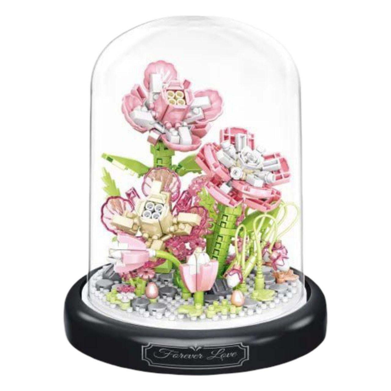 Конструктор Розовая гардения P1286 438 дет. 11х11х14 см Розовый (32024090)