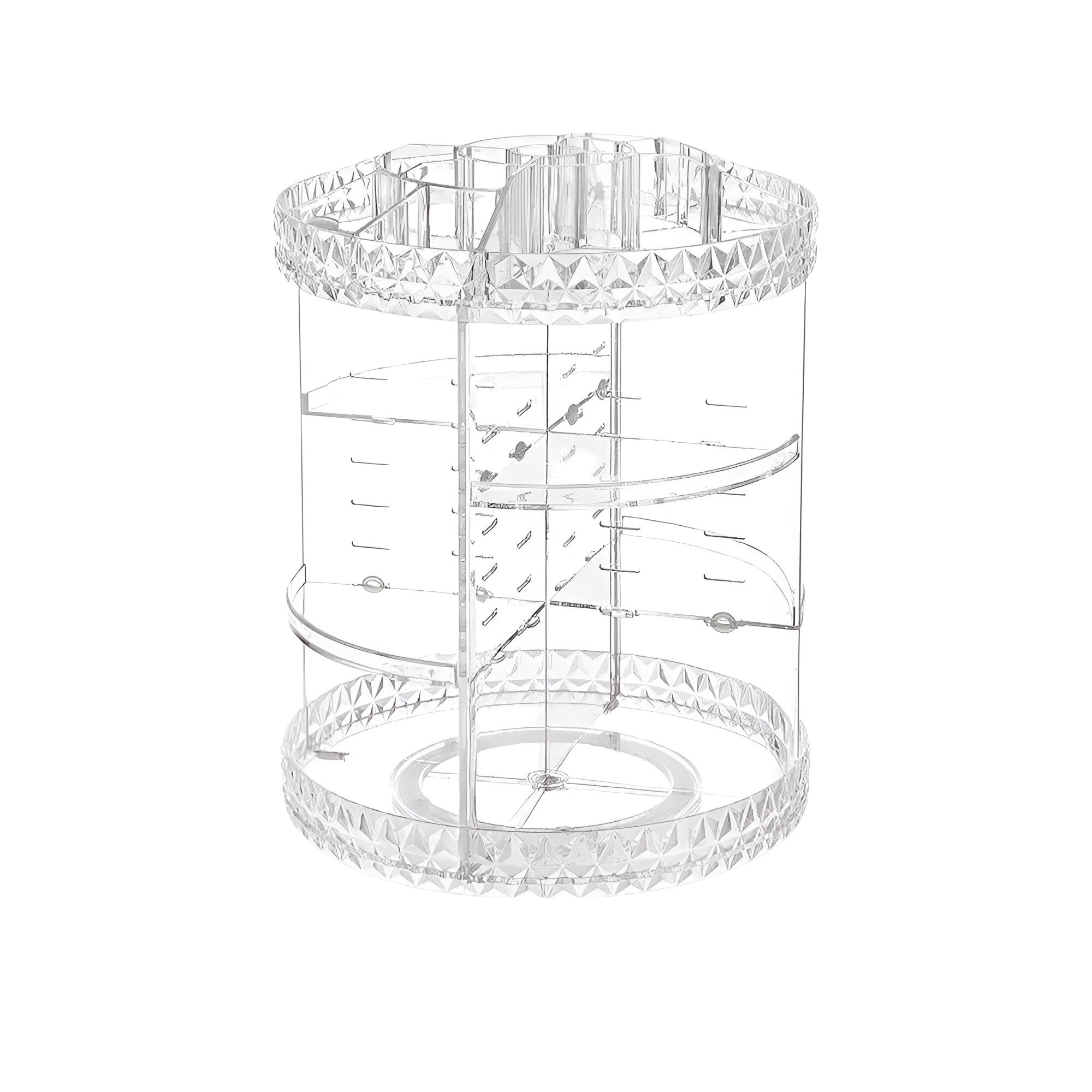 Органайзер для косметики Stenson R93669 вращающийся, 22,5х7,9х24,5 см 4 яруса Прозрачный (9586f88c)