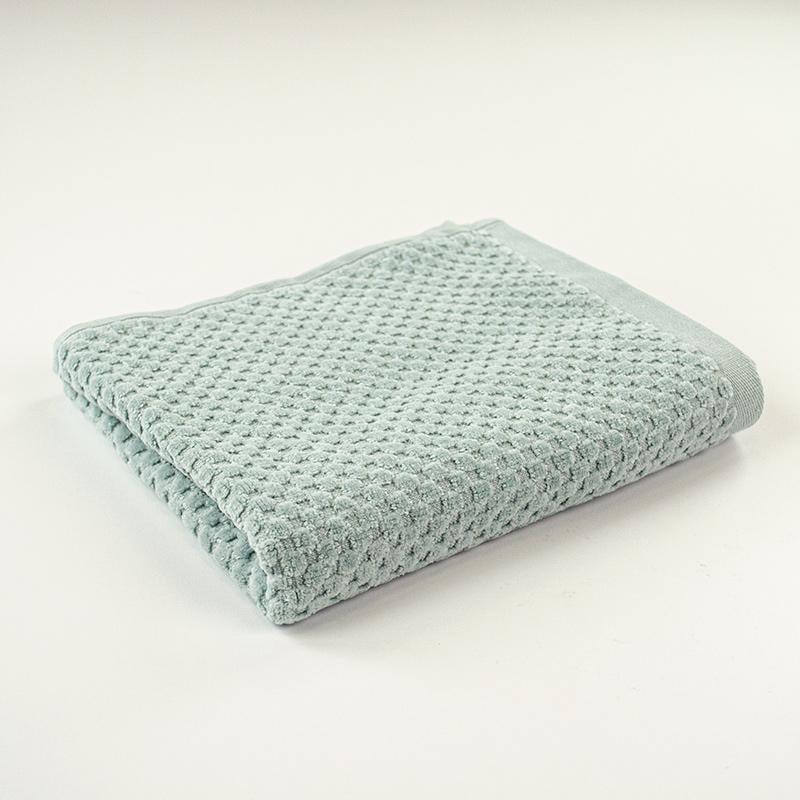 Полотенце махровое однотонное для лица и рук Damask жаккардовое с велюром 550 г/м2 40x70 см Мятное