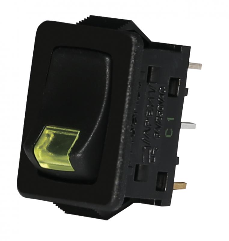 Выключатель ETI USS-09 1 клавиша 10А 250 В с лампой тлеющего разряда желтый (2470110)