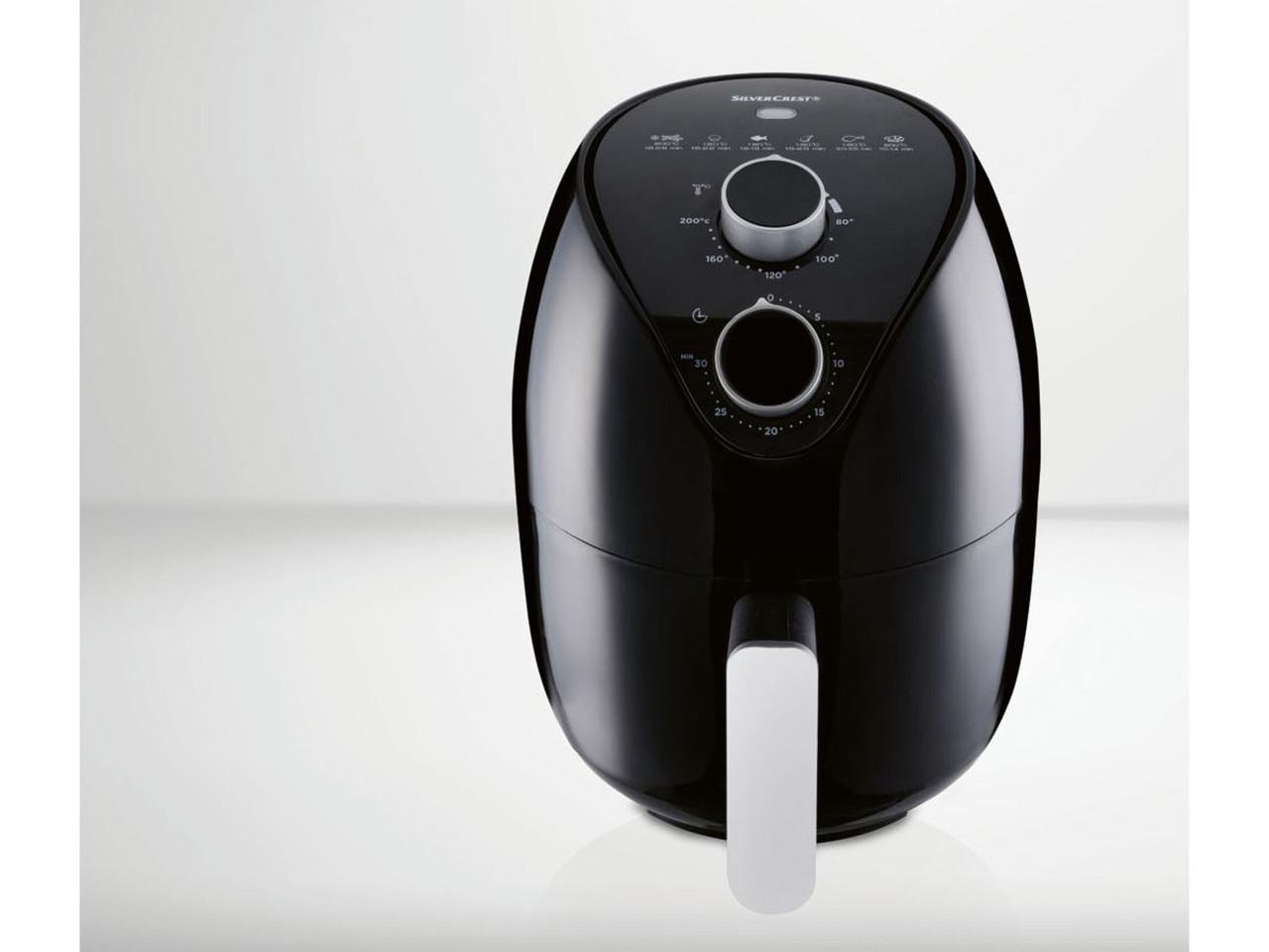 Аэрофритюрница Silver Crest SHLF 1000 A2 антипригарное покрытие 1000 Вт 1,8 л (2693385007) - фото 8 Аэрофритюрница Silver Crest SHLF 1000 A2 антипригарное покрытие 1000 Вт 1,8 л (2693385007) - фото 8