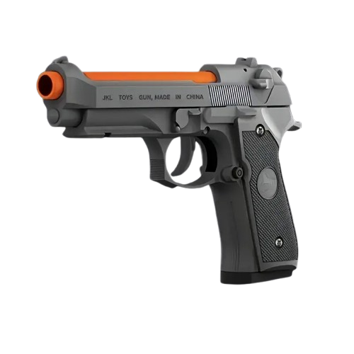 Игрушечный пластиковый автоматический пистолет Беретта Beretta стреляет пластиковыми пулями с гильзой (Gl10)