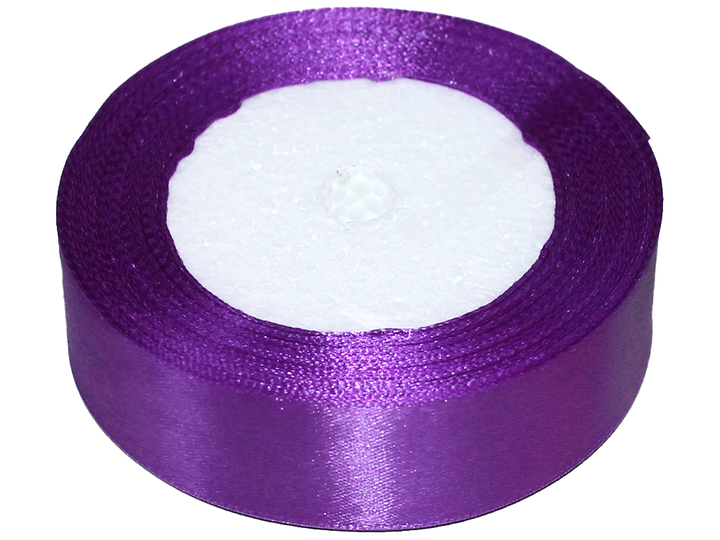 Лента атласная 2,5 см 23 м Фиолетовый (046)