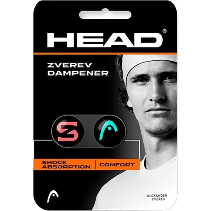 Вибротушители для ракеток Head ZVEREV DAMPENER 2 шт. Черно-оранжево-бирюзовый (285-120 tehl)