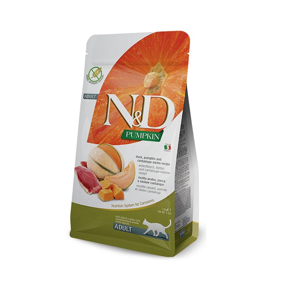 Корм сухой беззерновой Farmina PUMPKIN DUCK & CANTALUPE для взрослых кошек с уткой и тыквой 1,5 кг (34174797)