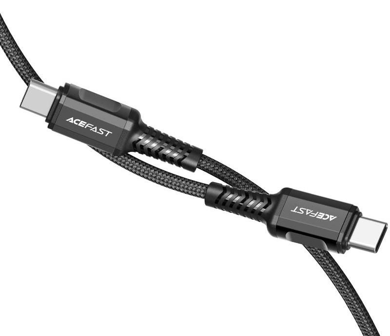 Кабель для зарядки смартфона ACEFAST C1-03 Type-C-Type-C 3 A 1,2 м Чорний - фото 2