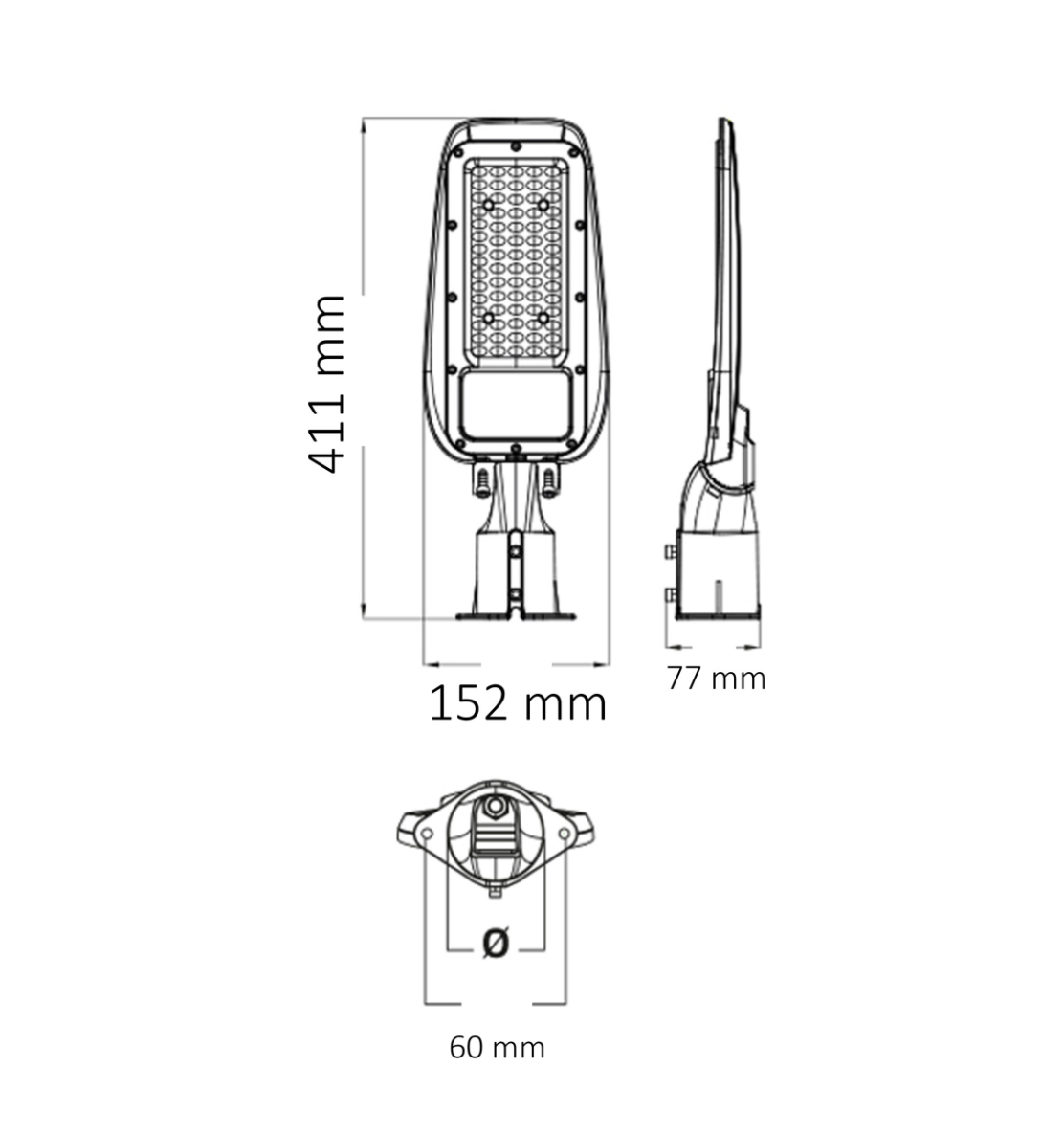 Консольний світильник вуличний STANDART SMD LED 50 Вт 6400К (s161024) - фото 2