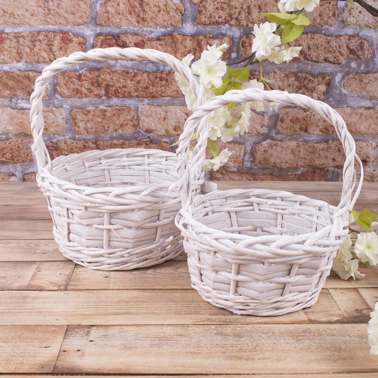 Корзины круглые 2 шт. Белый (2727-3)