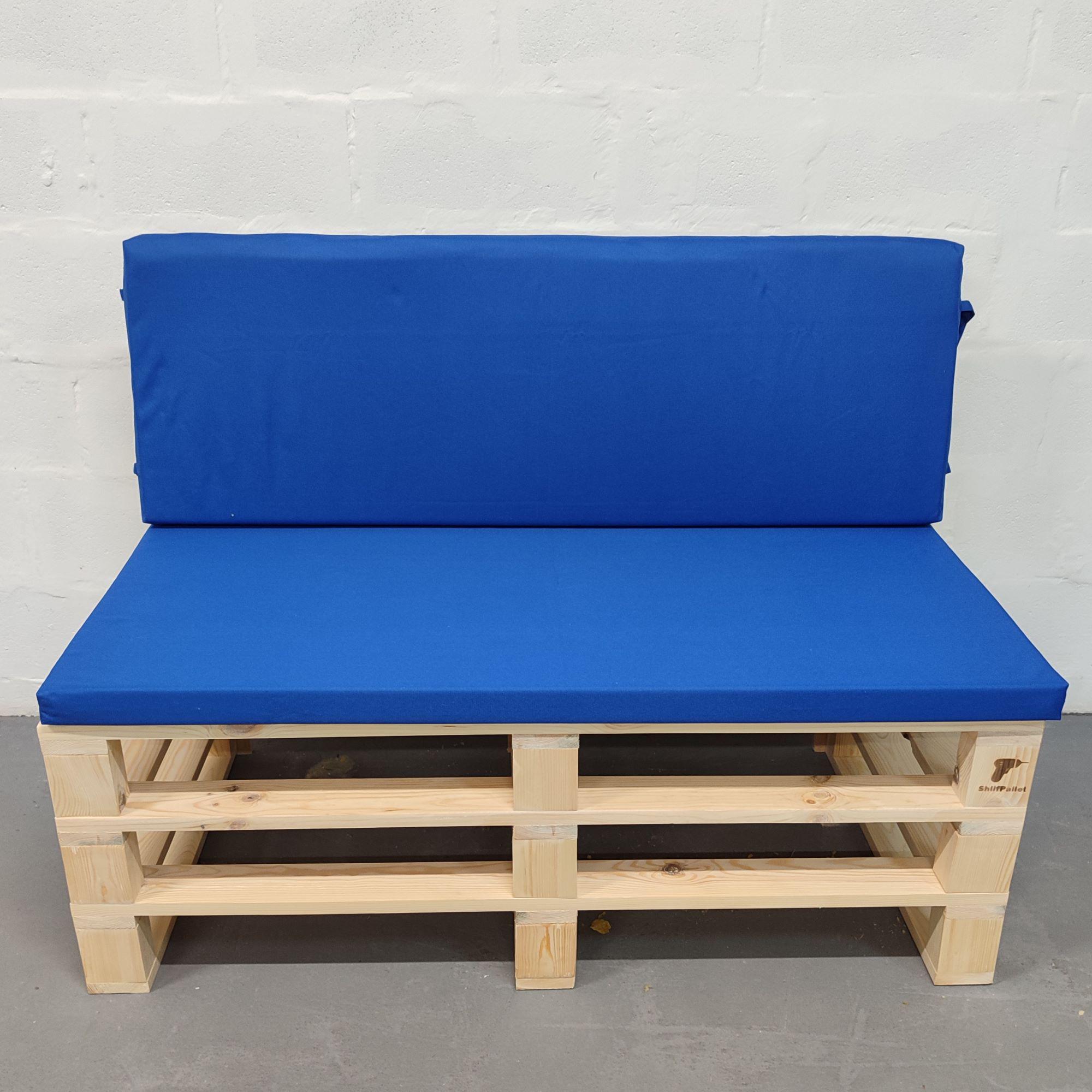 Комплект водоотталкивающих подушек для паллет-дивана eGarden оксфорд 120x60x5/120x40x5 см Синий электрик (5602) - фото 2 Комплект водоотталкивающих подушек для паллет-дивана eGarden оксфорд 120x60x5/120x40x5 см Синий электрик (5602) - фото 2