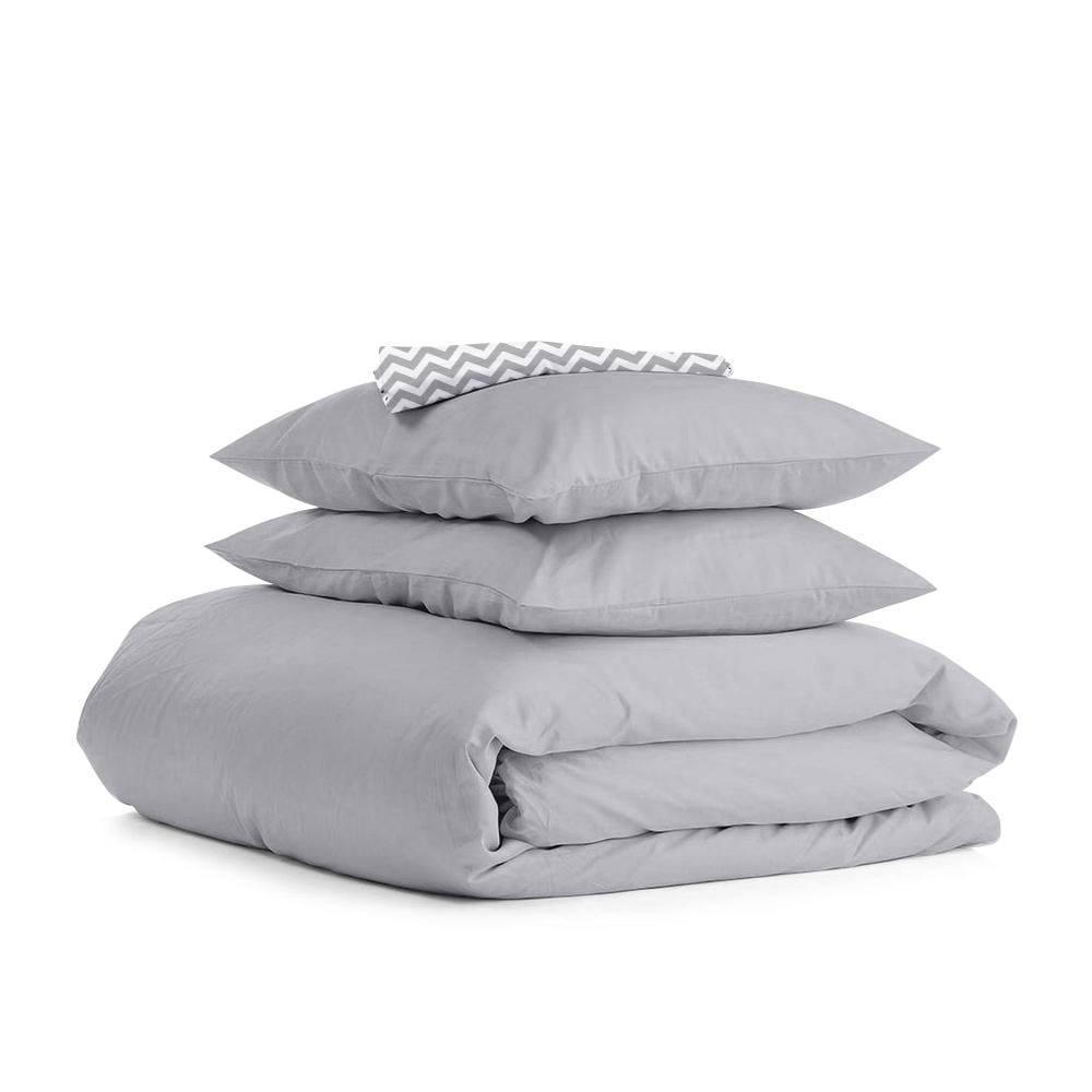 Комплект евро постельного белья Cosas Ranfors Grey Zig Grey 200х220 см (4822052051702)
