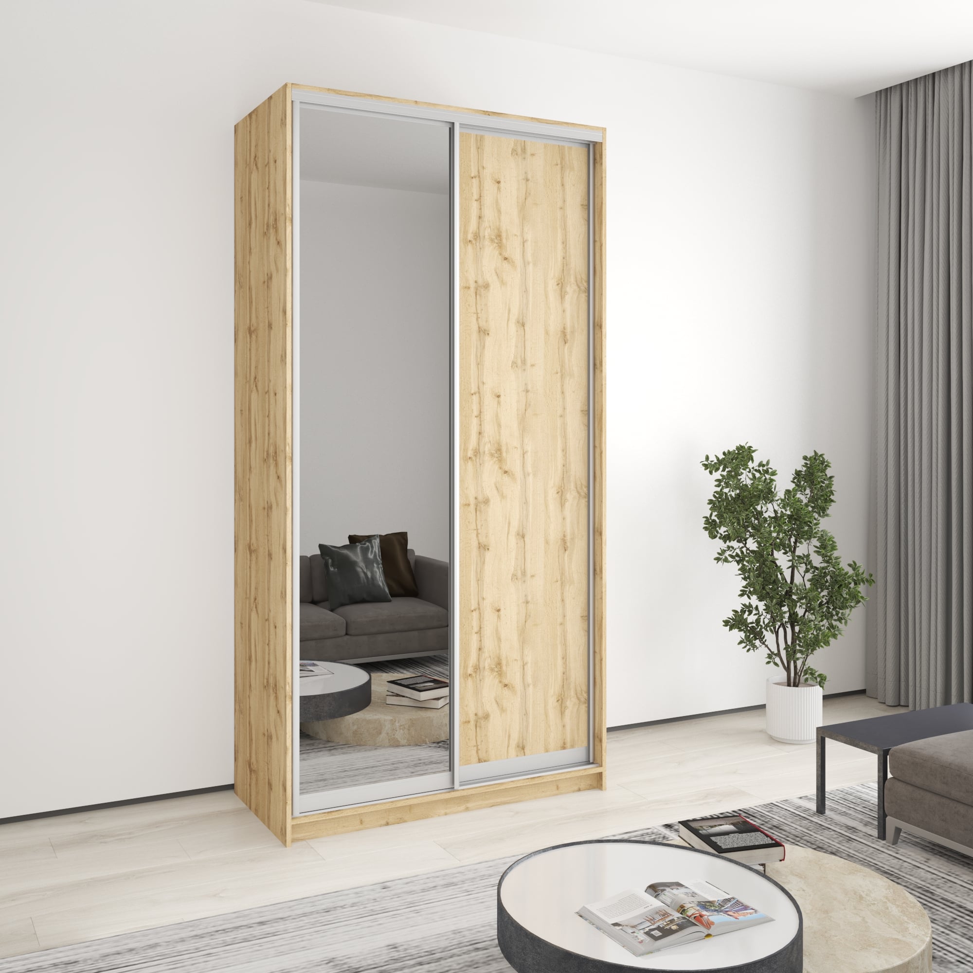 Шкаф-купе двухдверный Mebel Star Стандарт AL MBS-3719 120х45х240 см Дуб тахо (1004903) Шкаф-купе двухдверный Mebel Star Стандарт AL MBS-3719 120х45х240 см Дуб тахо (1004903)