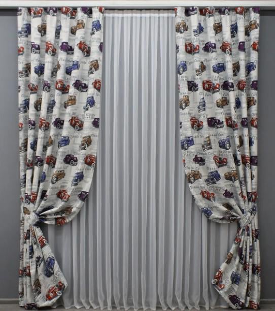 Фотошторы Classic Car 1х2,7 м 2 шт. Разноцветный (1499ш 31-774)