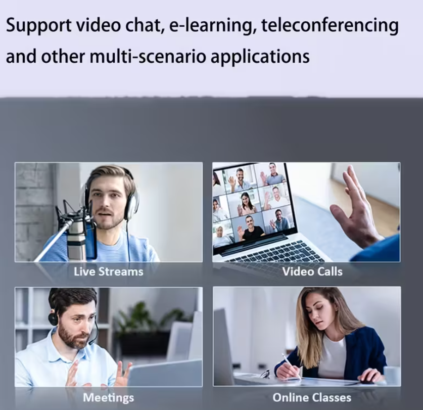 Веб-камера з мікрофоном зі штативом та автофокусом 2K FullHD (ВШТ46) - фото 6 Веб-камера з мікрофоном зі штативом та автофокусом 2K FullHD (ВШТ46) - фото 6