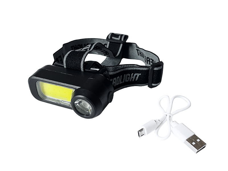 Фонарь налобный аккумуляторный Lemanso LMF9322 COB LED 1200mah (5827)