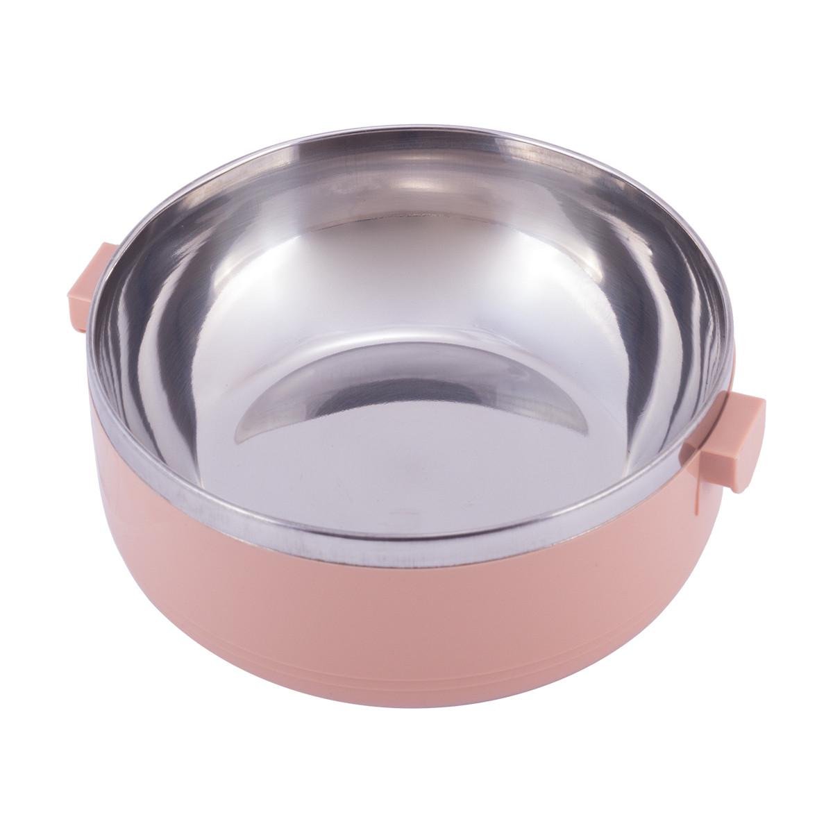 Ланч-бокс для еды с ручками Kamille KM-2115 из нержавеющей стали и пластика 700 мл Пудровый (150-84-2115) - фото 4 Ланч-бокс для еды с ручками Kamille KM-2115 из нержавеющей стали и пластика 700 мл Пудровый (150-84-2115) - фото 4