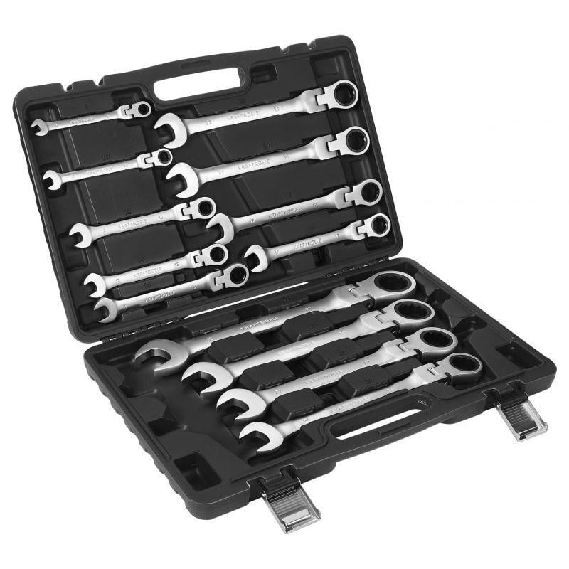 Набір комбінованих ключів з тріскачкою 8-32 мм Kraft&Dele KD11305 Набір комбінованих ключів з тріскачкою 8-32 мм Kraft&Dele KD11305