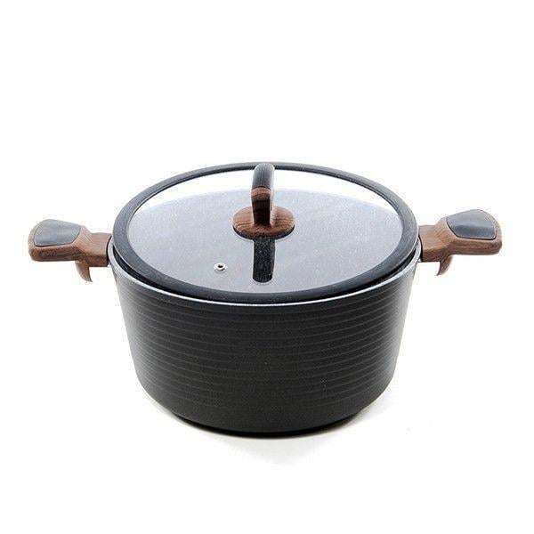 Каструля Fissman Diamond Grey 4,5 л з кришкою (4304)