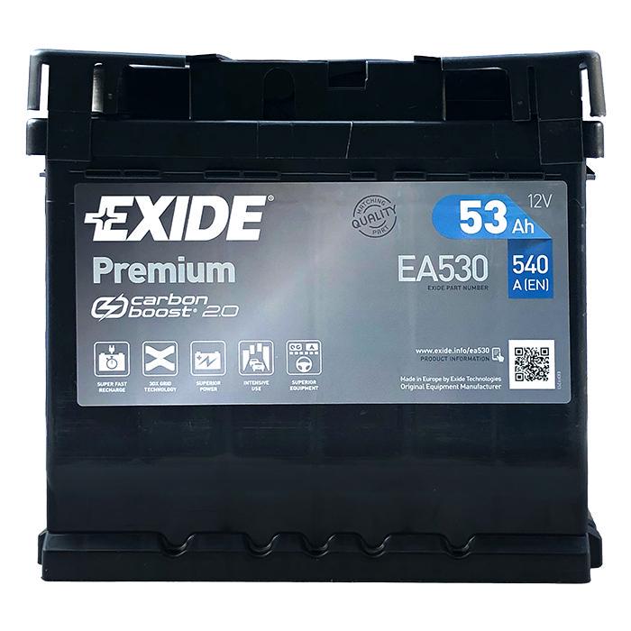 Аккумулятор автомобильный EXIDE Premium EN EA530 6СТ-53Ah 540A (4884)