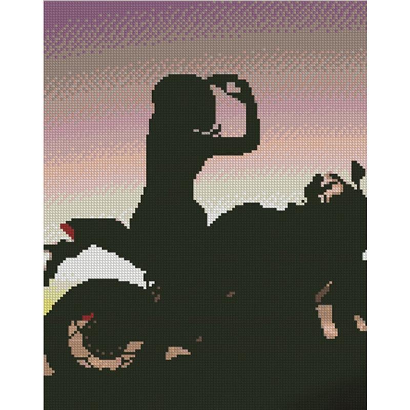 Алмазная мозаика Strateg Сердце от байкера 30х40 см (KB069)