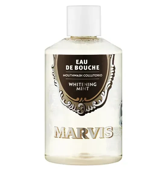 Ополаскиватель для полости рта Marvis Whitening Mint Отбеливающая мята с фтором и ксилитом 400 мл